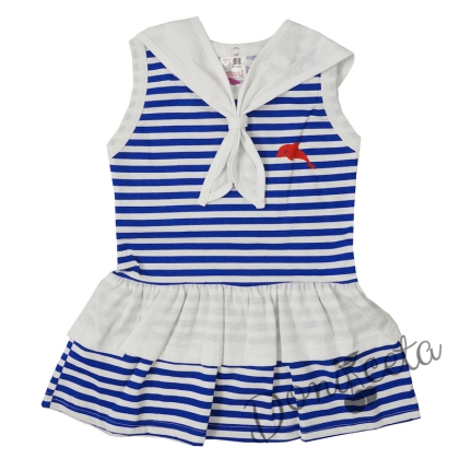 Детска/бебешка моряшка рокля в синьо 535435