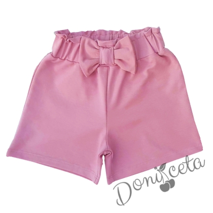 Къси панталони в розов цвят  за момиче 54434334 1