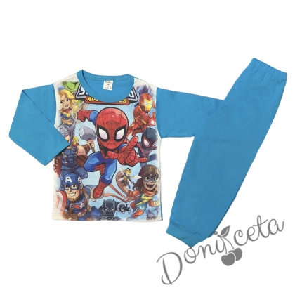 Детска пижама за момче в синьо със Спайдърмен 1