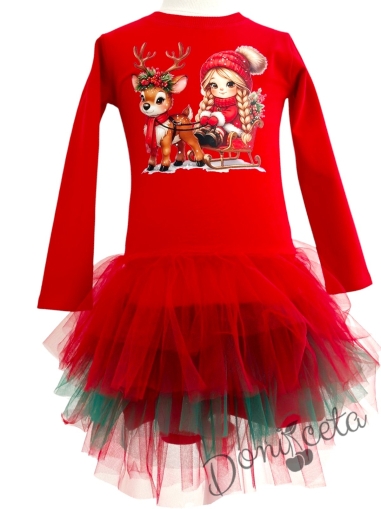 Summer children's dress in red