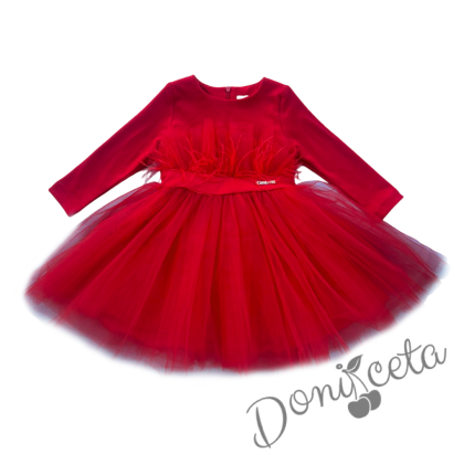 Pink girls dress with tulle