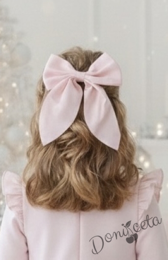 Панделка с фиба в розово за коса