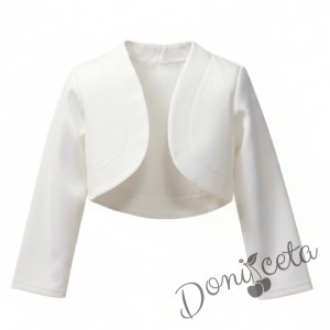  Детско болеро за момиче в екрю Мариска 