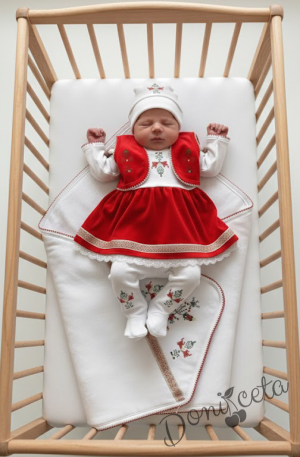 Луксозен комплект за изписване на момиче с етно фолклорни мотиви