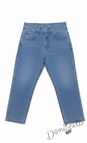 Детски дълги дънки в светлосиньо за момче 