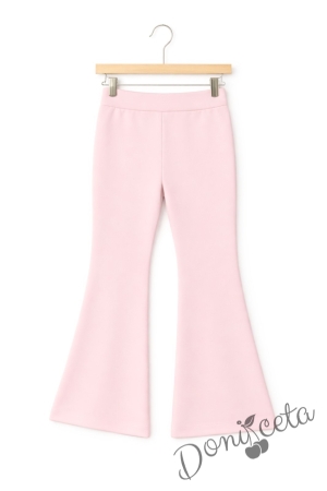 Детски памучен панталон в розово за момиче тип Чарлстон 