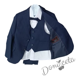 Официален детски костюм за момче от 5 части в светлосиньо  1