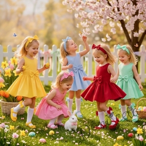 Официална или ежедневна детска и бебешка рокля в жълто клош  Вилина