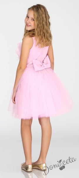 Детска празнична рокля "Анелия" – розов тюл и ефирни акценти от колекция Розовина