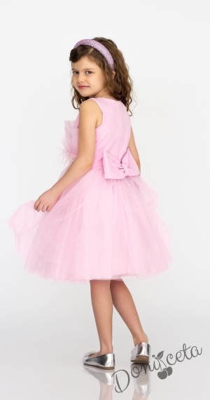 Детска празнична рокля "Анелия" – розов тюл и ефирни акценти от колекция Розовина