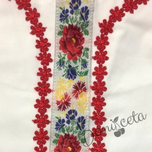 Дамска народна носия 17-комплект пола, риза и престилка с фолклорни/етно мотиви 