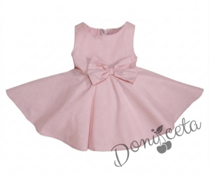 Официална или ежедневна детска рокля клош в розово Вилина