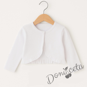 Комплект от 3 части-детска рокля клош в розово Вилина, диадема и болеро