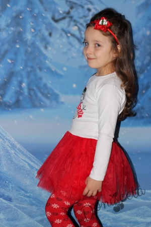 Детска  рокля с дълъг ръкав със снежен човек