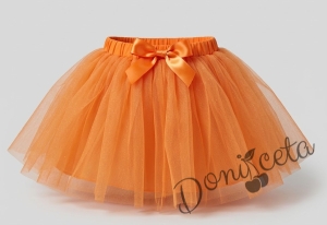 Детска туту пола пачка в оранжев цвят