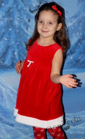  Детска плюшена рокля  с наметало