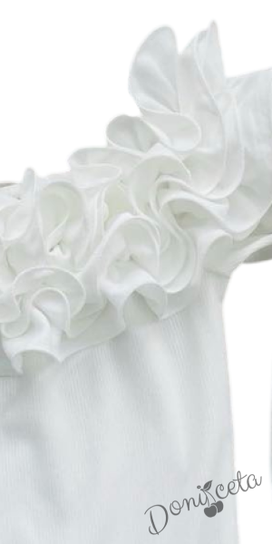 Детска блуза за момиче с дълъг ръкав с ефектно деколте  2