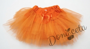 Детска туту пола пачка в оранжев цвят