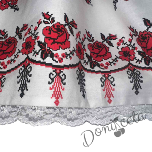 Детска рокля без ръкав с фолклорни етно мотиви тип народна носия 85