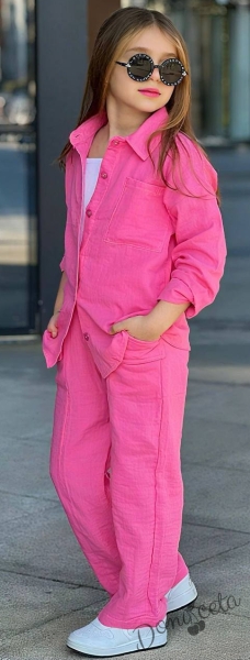 Детски комплект от две части в розово