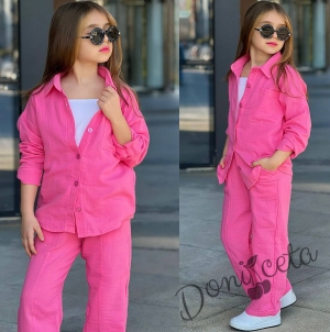 Детски комплект от две части в розово