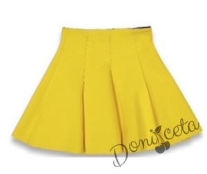 Комплект от пола неопрен в жълто и риза Contrast с жълта панделка 