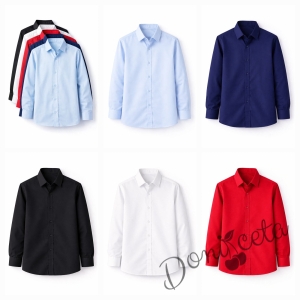 Комплект момче от 3 части- панталон в черно, риза в бяло с дълъг ръкав  и елек в черно с папийонка с ноти