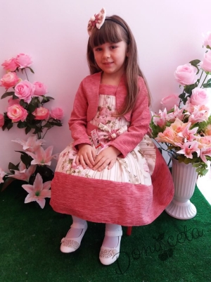 Официална детска рокля  с  цветя