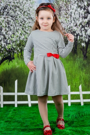 Официална детска рокля с дълъг ръкав