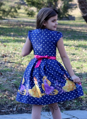 Официална детска рокля с принцеси