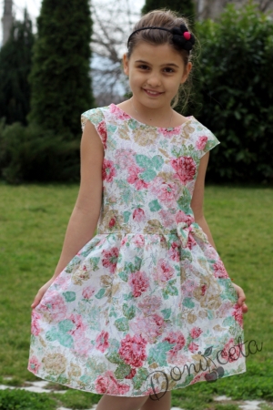 Children's dress of painted lace