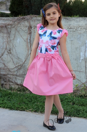 Детска рокля с пеперуди