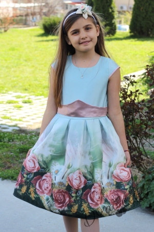Официална детска рокля на цветя Мирка 247К