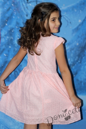 Girl's lace dress in pink