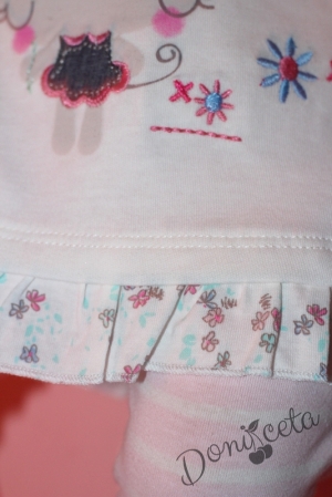 Бебешки комлект за момиче от блузка с къс ръкав и клин