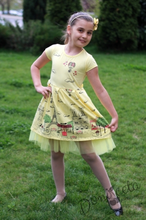 Summer children's dress in yellow