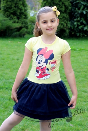 Детска рокля с къс ръкав и с картинка на Мини Маус
