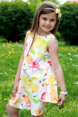 Лятна детска рокля с цитруси