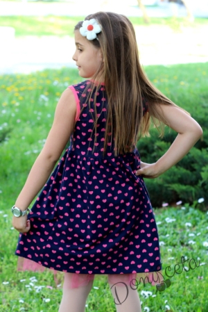 Детска рокля на сърчица с болеро в прасковено