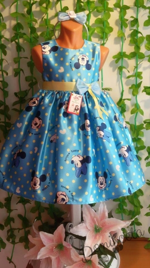  Официална детска/бебешка рокля в синьо с Мини