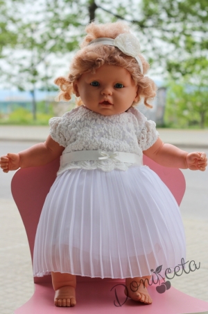 Официална детска рокля за шаферка или кръщене с лента