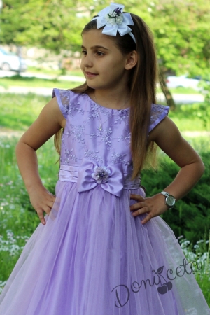 Официална детска дълга рокля в лилаво Лили 212 ЛД
