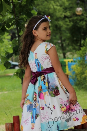 Официална детска рокля с мотиви на Париж