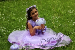 Детска официална  дълга рокля в лилаво Лиланка