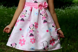 Официална детска рокля с Мини в розово