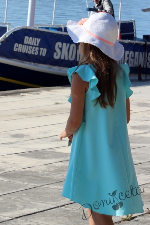 Лятна детска рокля в светлосиньо