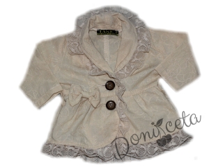 Baby jacket with lace