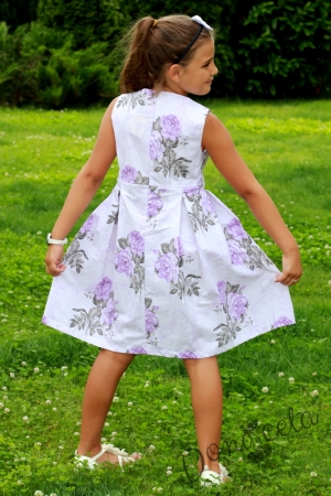 Детска рокля Ивана в лилаво на цветя