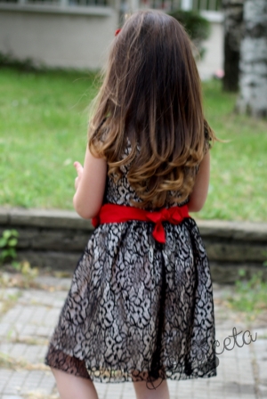 Официална детска рокля от дантела