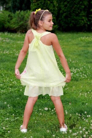 Детска лятна рокля в жълто  със Сой Луна